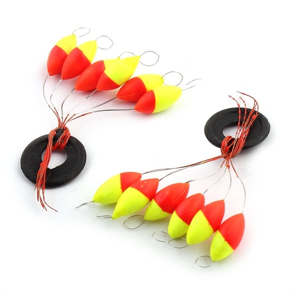 Rubber Oval Shaped Fisherman Stopper Fishing Bobber Sinker Float Bean 10 Pieces