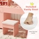 preview thumbnail 10 of 8, Gymax Kids Vanity Set Princess Pretend Play Makeup Desk w/ Cute