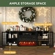 preview thumbnail 15 of 52, 98" Farmhouse TV Stand with 36" Fireplace for TVs up to 100"