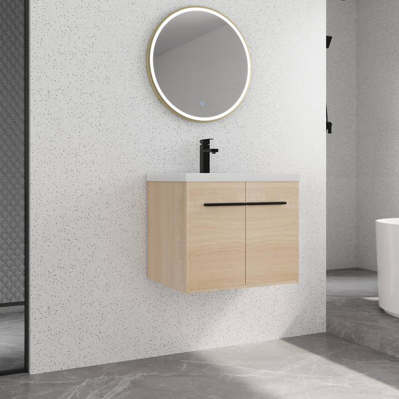 Bathroom Vanity With Sink In 16/20/24/30/36 Inch, Floating Bathroom Vanity With Soft Close Door