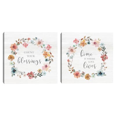 Count Your Blessings, Love Lives Canvas Art Prints