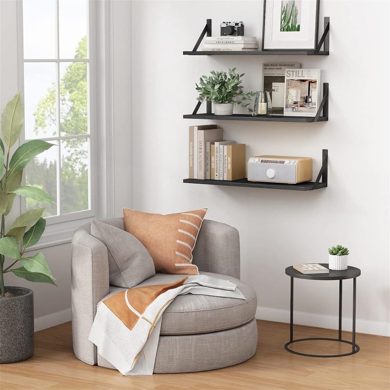 Floating Shelves 24 inches Long Set of 3 - 8"D x 24"W x 6.3"H