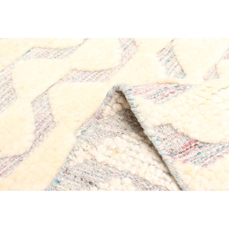 ECARPETGALLERY Hand-knotted Tangier Cream Wool Rug - 5'2 x 7'9