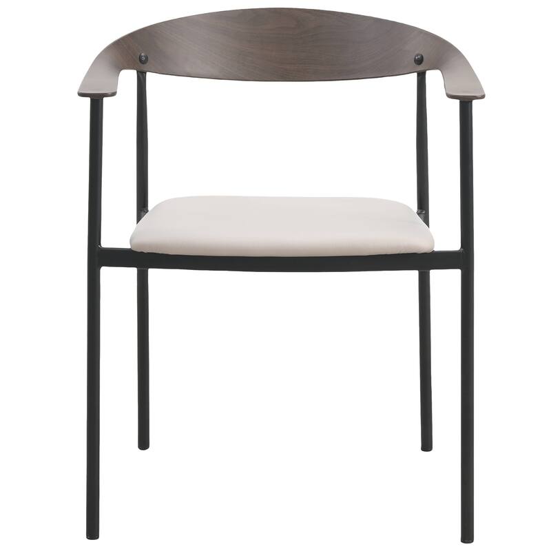 Leather Dining Chair with Stainless Steel Frame Set of 2 Kora Series