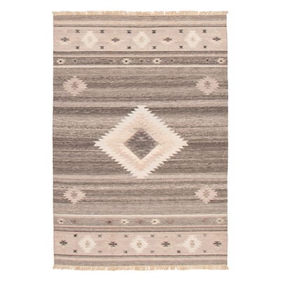 Ankara FW Grey Kilim 5'4" x 8'1" - 5'4 x 8'1