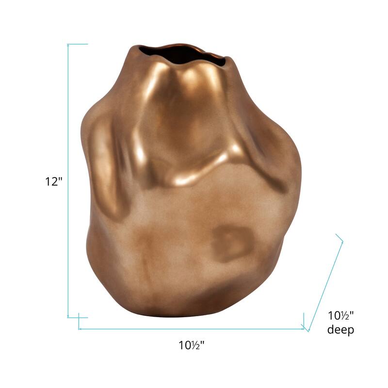 Allan Andrews Matte Bronze Abstract Ceramic Vase