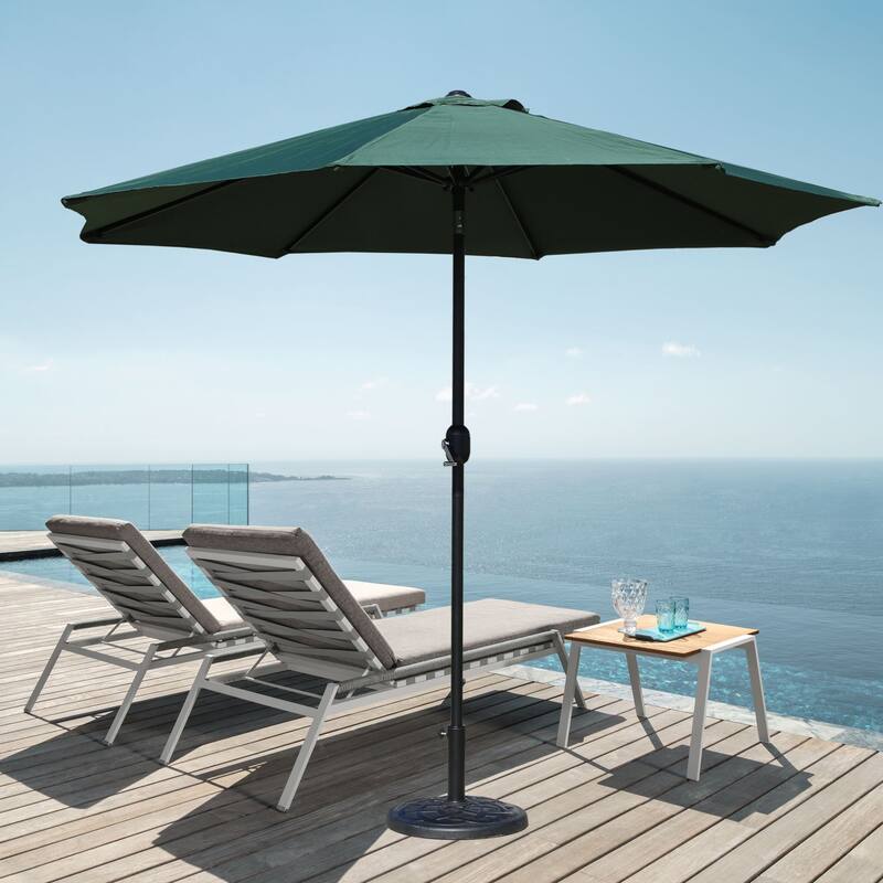cantilever patio umbrella weighted base Outsunny Freestanding Umbrella Base: Heavy-Duty, Adjustable for Water or Sand Filling, 132/176 lbs, Black
