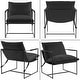preview thumbnail 32 of 66, Desk Chairs. Cross Legged Office Task Armless Wide Vanity Makeup Chair Computer Chairs for Home Office