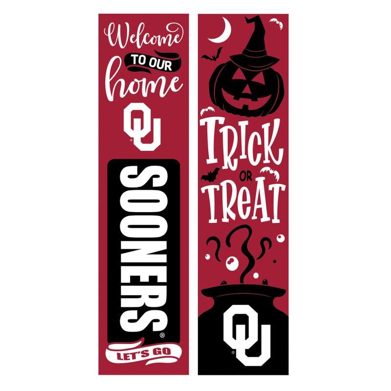 47" Double Sided Seasonal Porch Leaner, University of Oklahoma - 47" x 11.25"