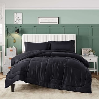 3 Piece Reversible Silky Luxury Soft Satin Comforter with 2 Satin Pillowcases