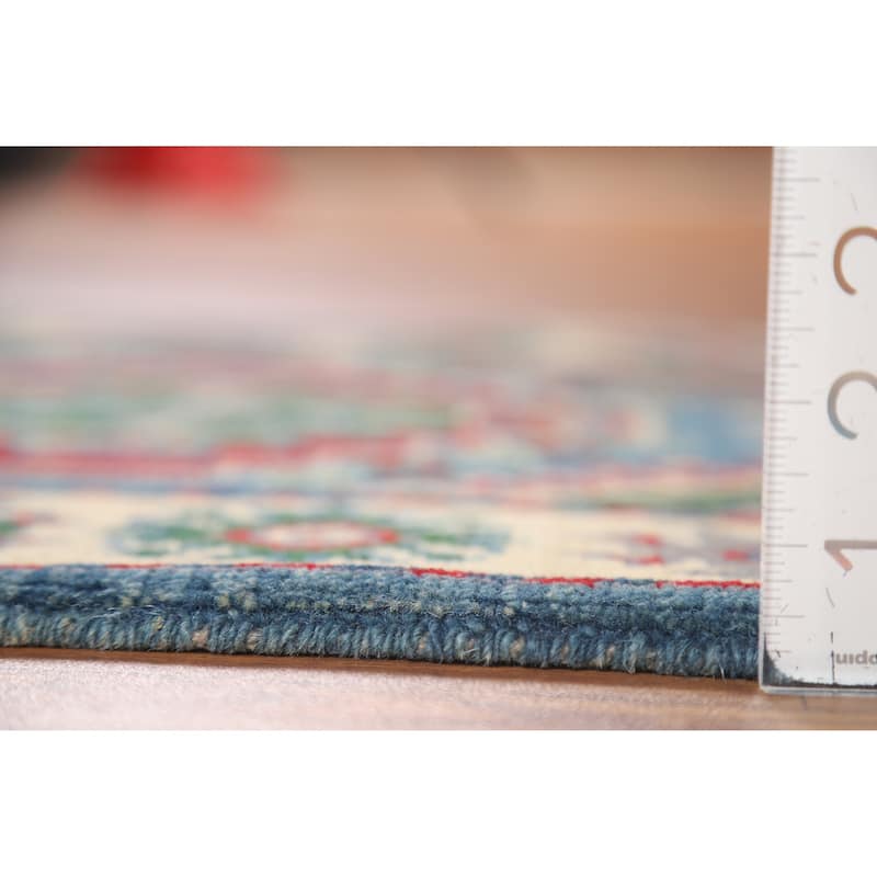 Blue Kazak Oriental Foyer Rug Handmade Wool Carpet - 2'0" x 3'0"