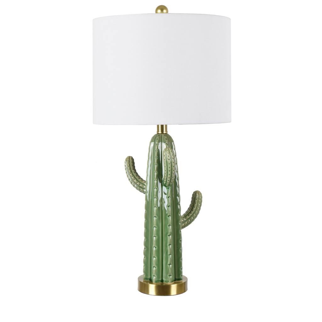 Green Cactus 26"H Table Lamp - 13 x 13 x 26.5