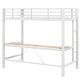 preview thumbnail 42 of 64, Twin/Full Size Gaming Loft Bed with Bulit-in Desk and LED Lights, Metal Loft Bedframe with Ladder and Guardrails for Kids