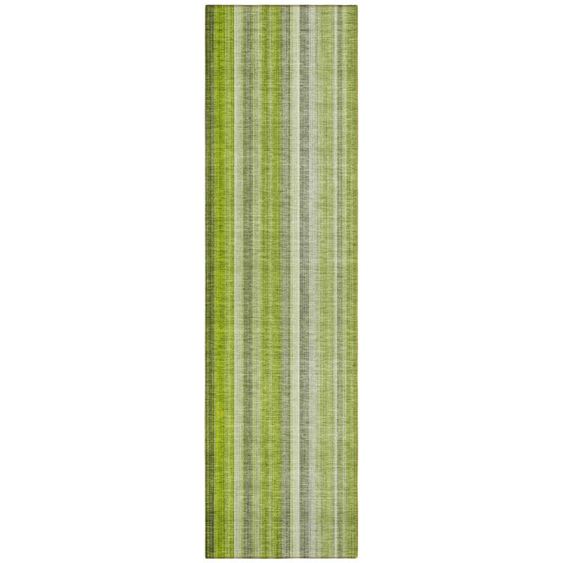 Machine Washable Indoor/ Outdoor Striped Chantille Rug