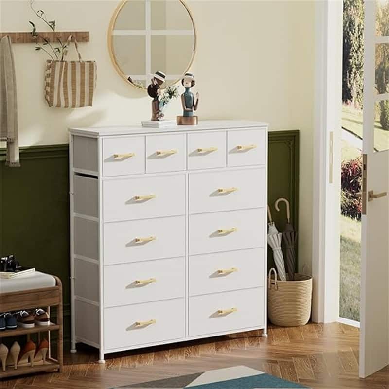 Large Tall Dresser for Closet - Glacier White