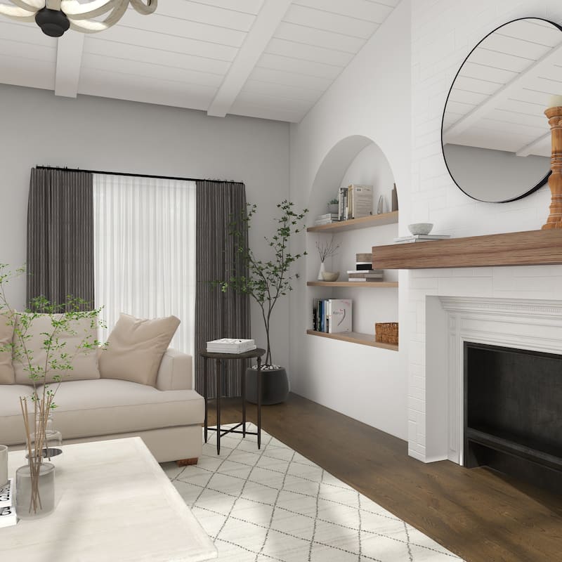 Brown Marble Accent Table with Bronze Metal Legs