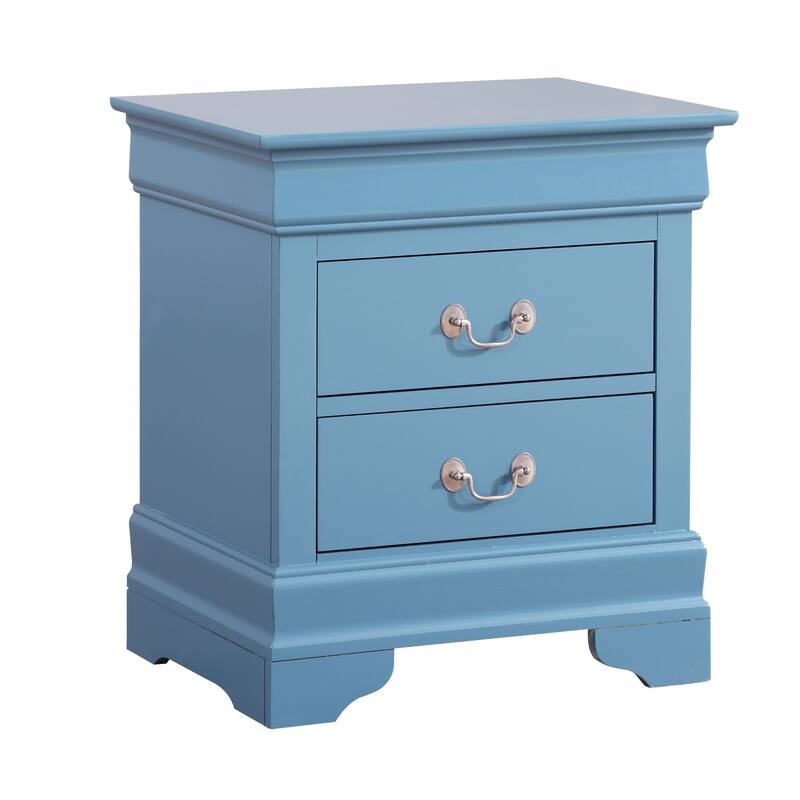 Teal Nightstand 24x22x16 with One Spacious Drawer, Compact Bedside Table for Storage and Bright Contemporary Bedroom Decor