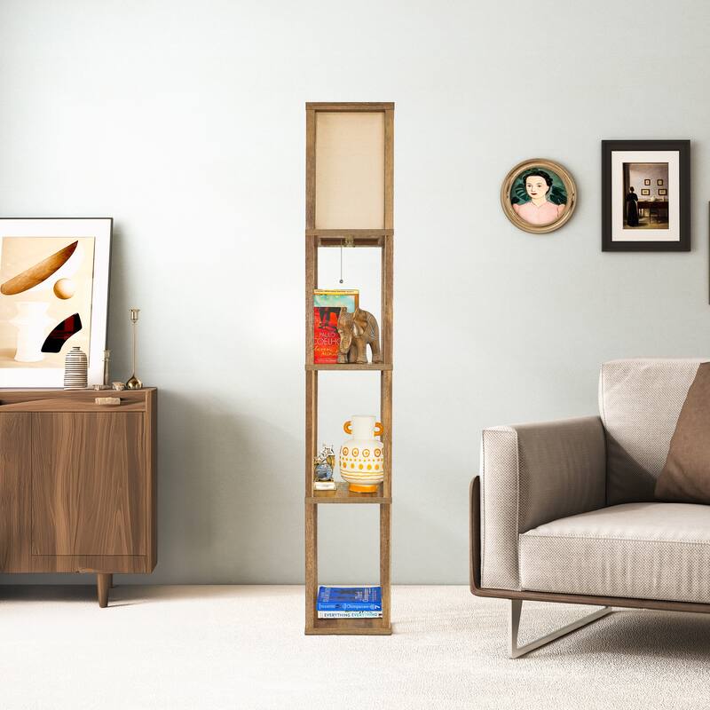 Golden Grace Long Arm Brass Floor Lamp