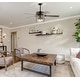 preview thumbnail 2 of 11, JONATHAN Y Edith 52" 3-Light Industrial Metal/Wood LED Ceiling Fan With Remote, Forged Black