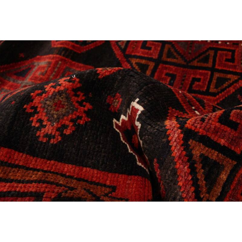 ECARPETGALLERY Hand-knotted Melis Vintage Black, Red Wool Rug - 5'3 x 7'3