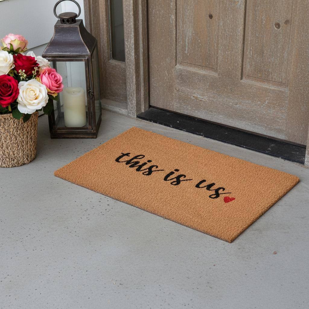 HomeRoots 24" X 36" Brown And Black This is Us Outdoor Coir Door Mat - 24.00' X '36.00