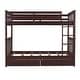 preview thumbnail 11 of 16, American Classic Traditional Style Twin-Over-Twin Bunk Bed with Ladders and Two Storage Drawers
