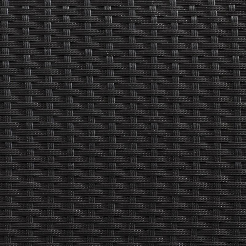 CorLiving Parksville Black Rattan Square Side Table