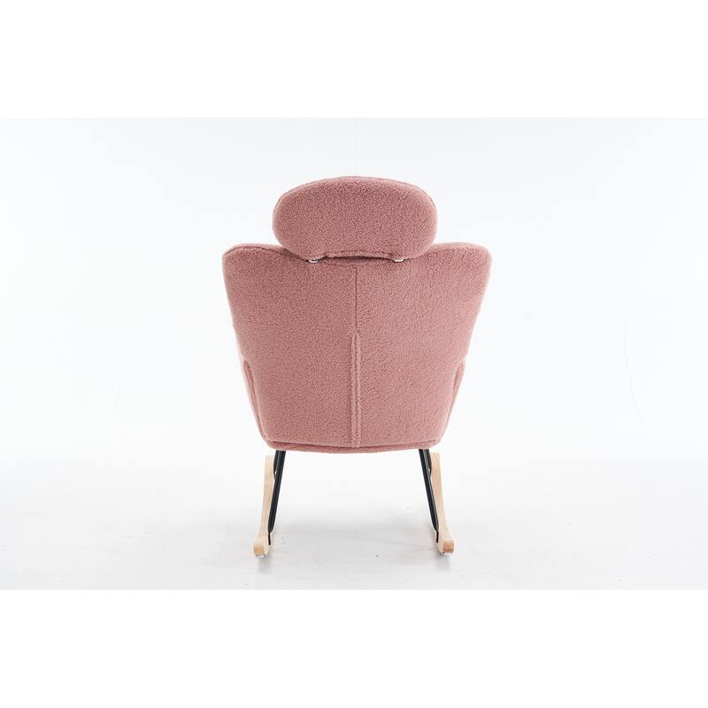 Teddy Fabric Upholstered Accent Armchair Chair Rocking Chair