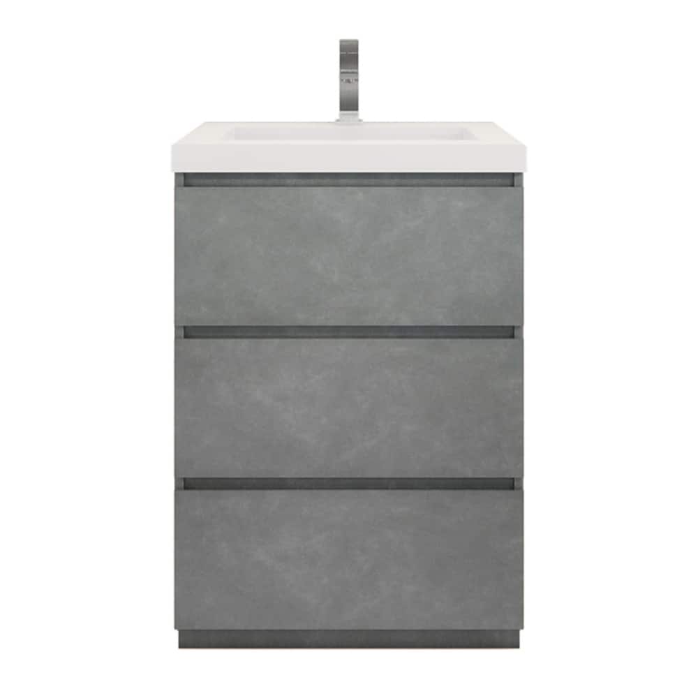 Aron 24'' Freestanding Vanity with Reinforced Acrylic Sink