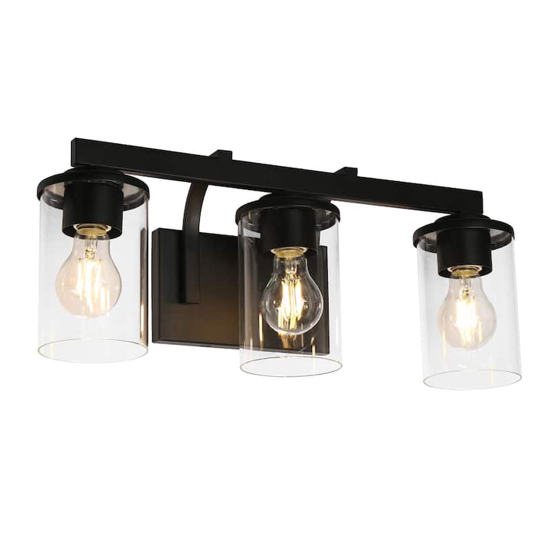 Fora Modern Farmhouse 3/4-Light Bathroom Vanity Lights Glass Wall Sconces