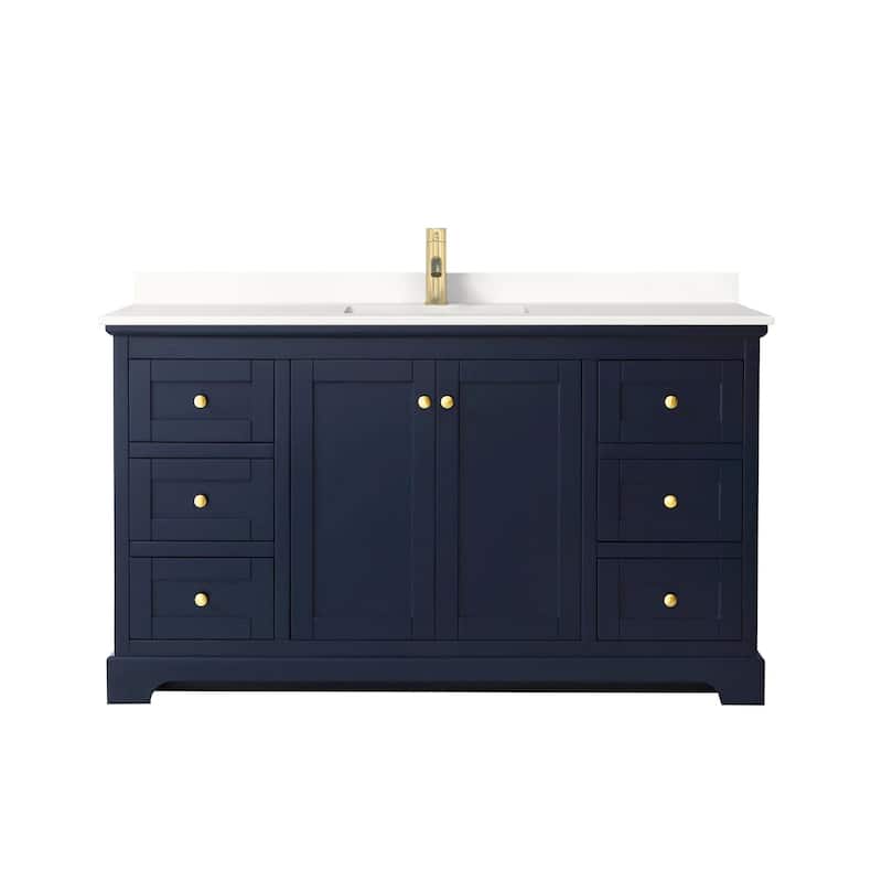 Wyndham Collection WCV232360S-QTZ-UNSMXX Avery 60" Free Standing