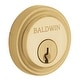 preview thumbnail 3 of 10, Baldwin 6757 Colonial Round Decorative Cylinder Trim Collar Satin Brass and Brown