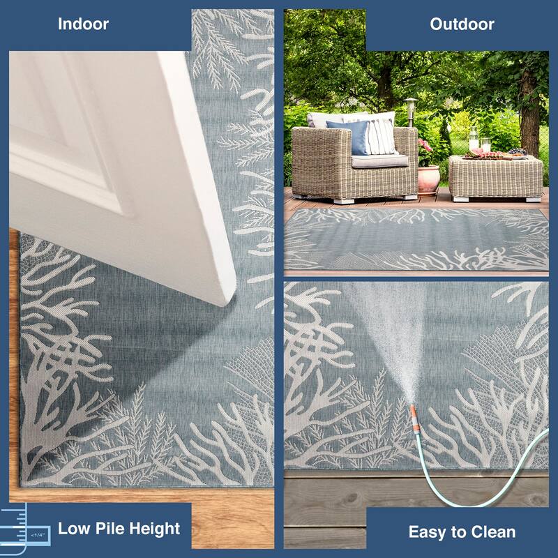 Liora Manne Carmel Reef Border Indoor/Outdoor Area Rug