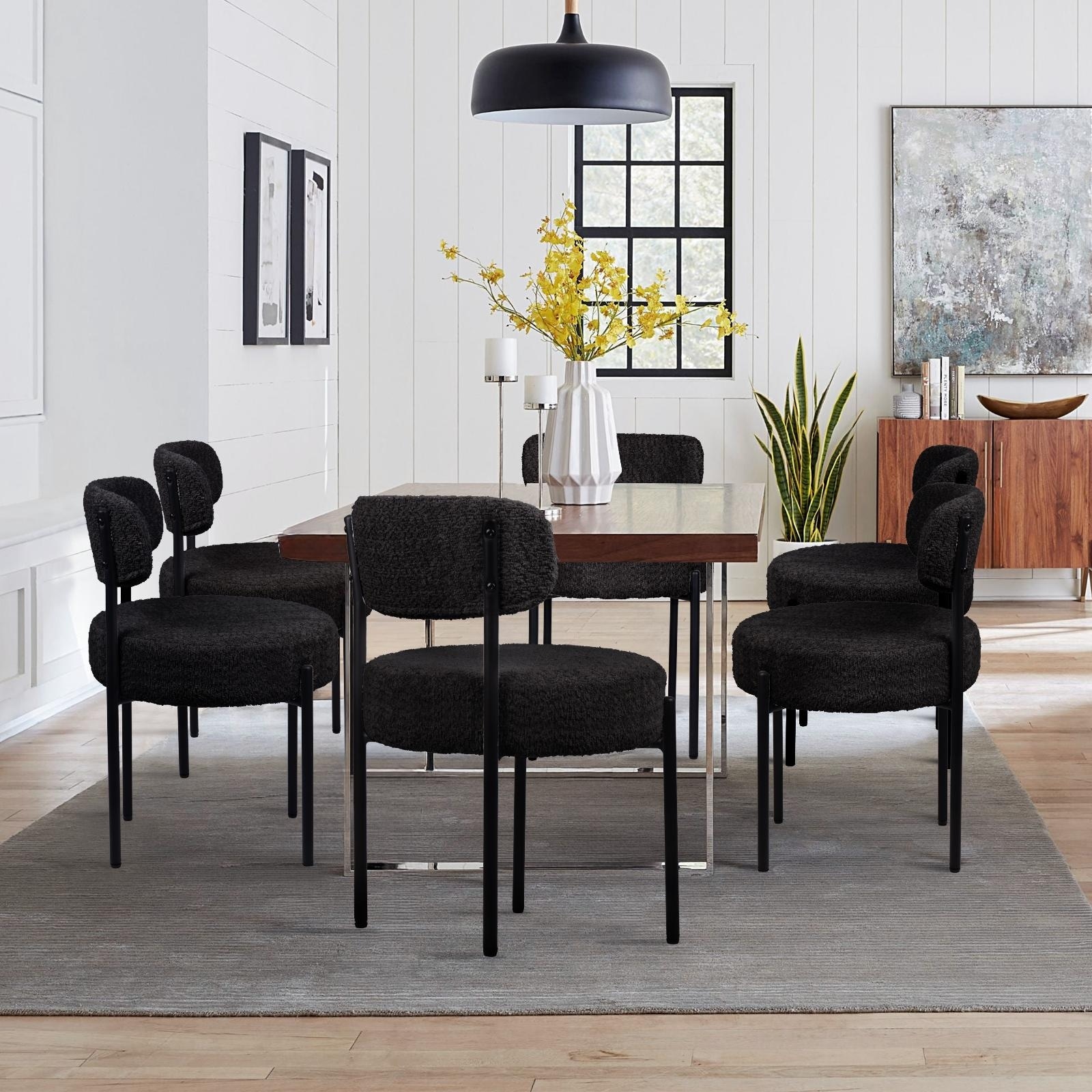 信頼も厚い Boucle BOSSIN Dining Chairs Room Dining Upholstered Chairs, テーブル・チェア・ハンモック
