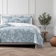 preview thumbnail 9 of 13, Elwood Cornflower Blue Cotton Comforter Set 8 Piece