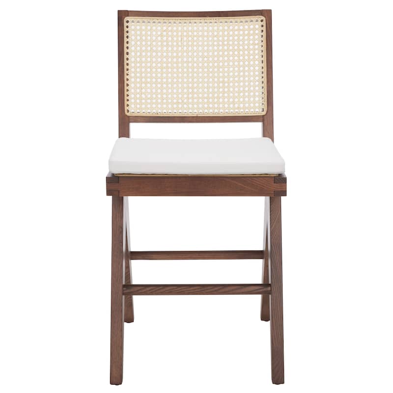 SAFAVIEH Couture Meine Rattan 22-inch Counter Stool - 18 In. W x 23 In. D x 38 In. H - 18Wx23Dx38H