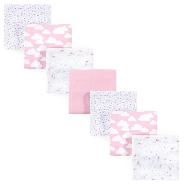 slide 1 of 1, Hudson Baby Infant Girl Cotton Flannel Receiving Blankets Bundle, Magical Unicorns, One Size - Magical Unicorn - One Size One Size - Magical Unicorn