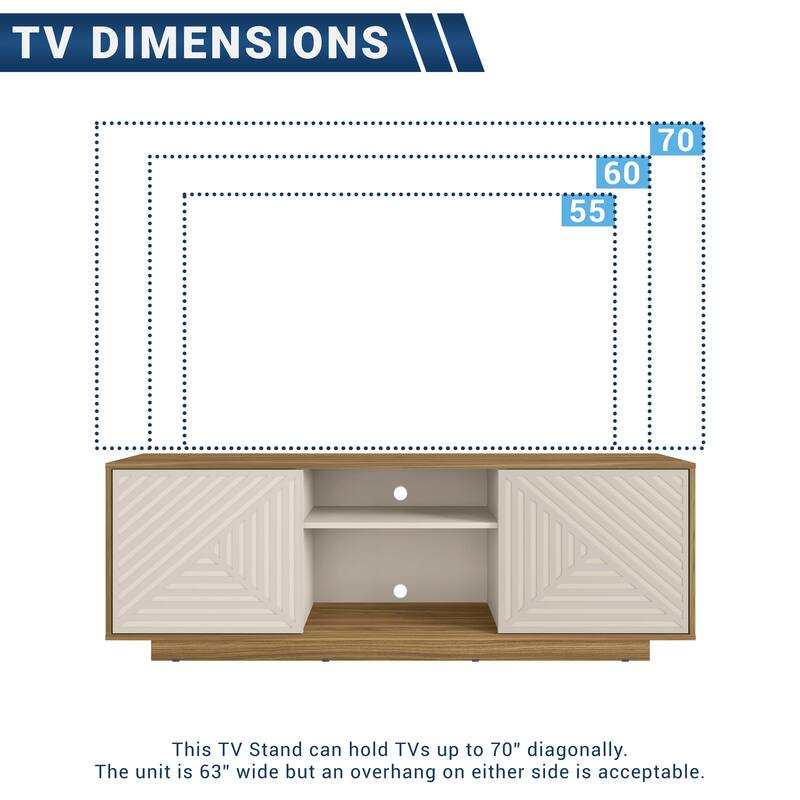 Techni Mobili Modern TV Stand for TVs Up to 70", Black