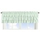 preview thumbnail 1 of 4, Mint Green Window Curtain Valance - Solid Color Shabby Chic for Boho Watercolor Butterfly Floral Collection Tiered Ruffled