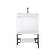 preview thumbnail 11 of 24, James Martin Vanities Mantova 23.6" Single Vanity Cabinet, Glossy White