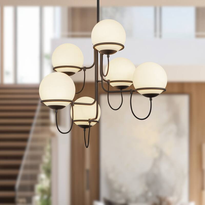 Alora Lighting CH458632 Alba 6 Light 32" Wide Chandelier