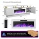 preview thumbnail 51 of 54, BOSSIN 70" Modern Electric Fireplace TV Stand, with Electronic Flame and LED Lights, High Gloss Finish Entertainment Center