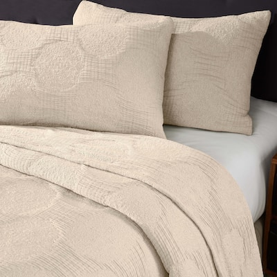 Superior Tanta Cotton Medium Weight Modern Circles Woven Coverlet