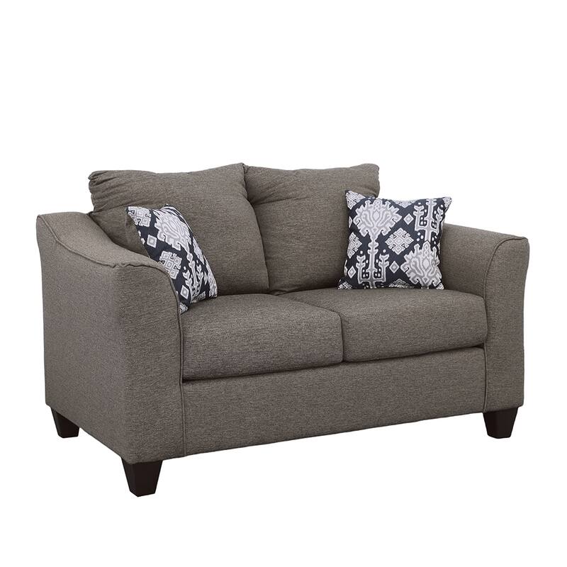 Salizar Upholstered Flared Arm Loveseat - 60" x 37" x 39" - Charcoal Grey
