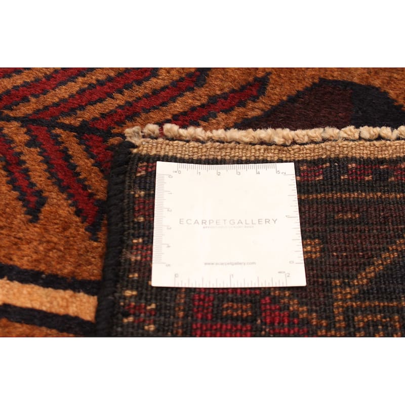 ECARPETGALLERY Hand-knotted Baluch Tan Wool Rug - 3'8 x 6'5