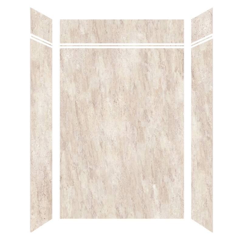 Transolid LWKX60368412 Lusso 96" H x 60" W x 36" D Three Wall Alcove