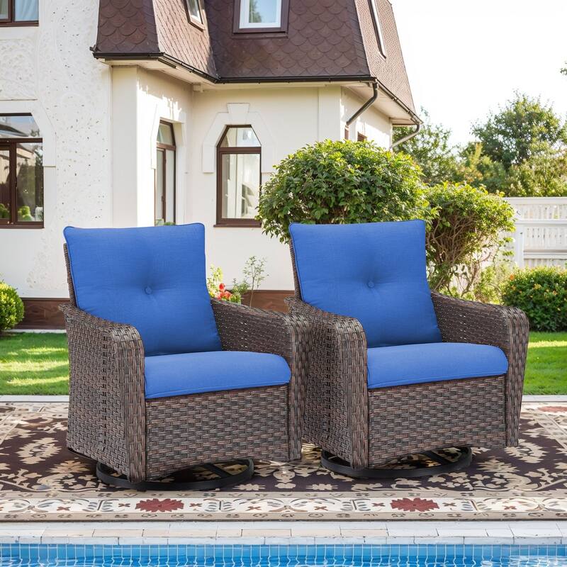 2 Piece Glider Chairs for Backyard
