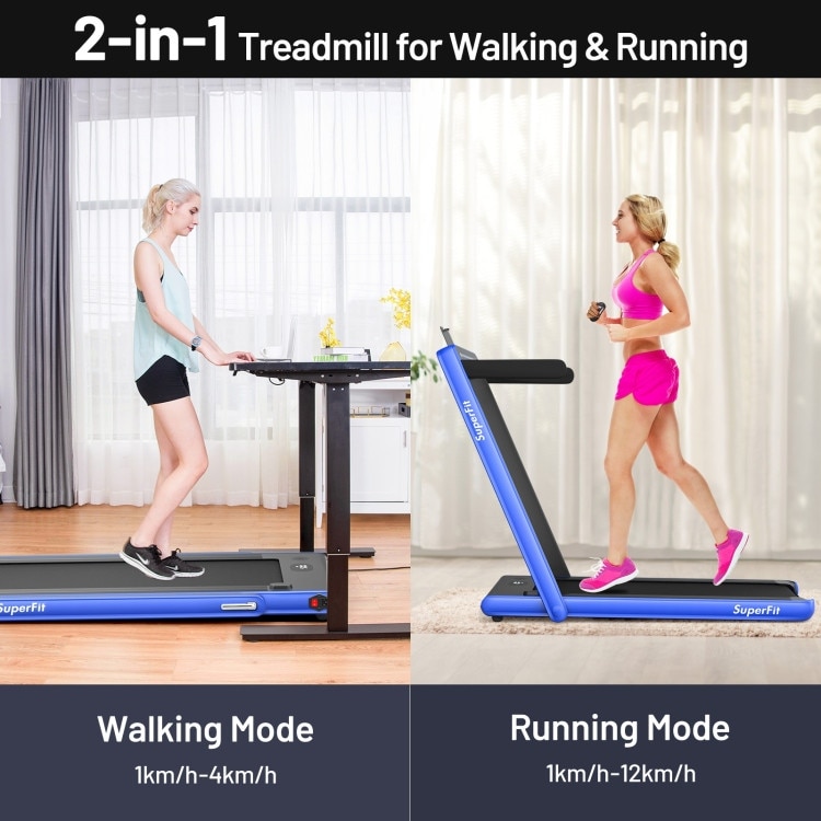 2 in 1 folding treadmill 2025 dual display with bluetooth speaker