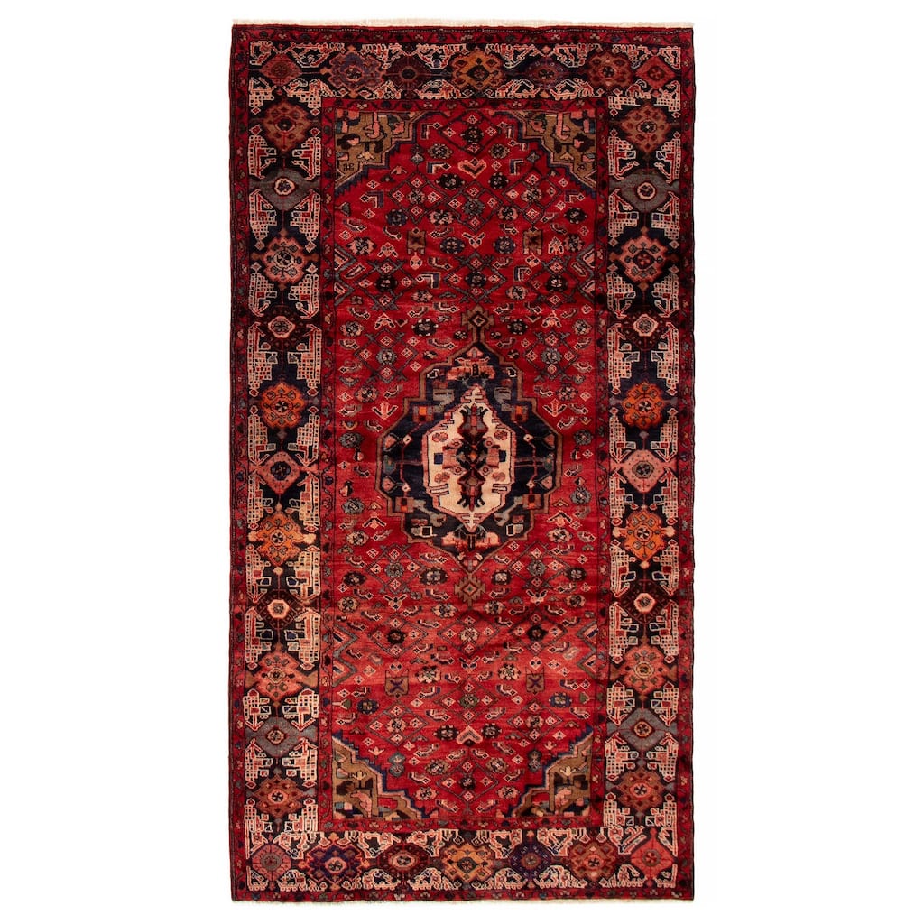 ECARPETGALLERY Hand-knotted Andelz Red Wool Rug - 5'5 x 10'2