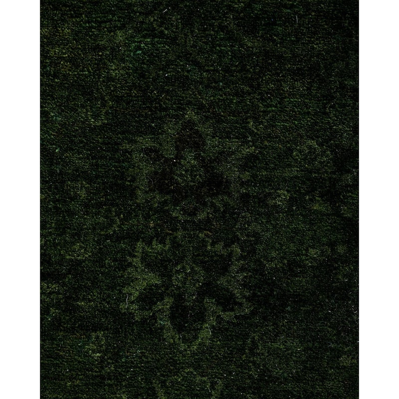 Fine Vibrance One-of-a-Kind Hand-Knotted Area Rug - Green, 5' 2" x 7' 4" - 5' 2" x 7' 4"